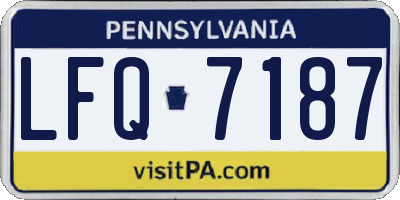 PA license plate LFQ7187