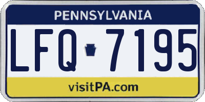 PA license plate LFQ7195