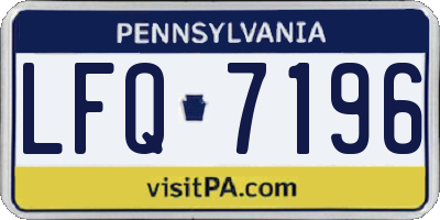 PA license plate LFQ7196
