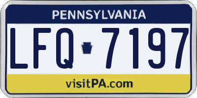 PA license plate LFQ7197