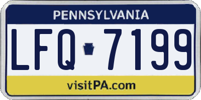 PA license plate LFQ7199