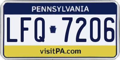 PA license plate LFQ7206