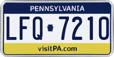 PA license plate LFQ7210