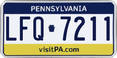 PA license plate LFQ7211