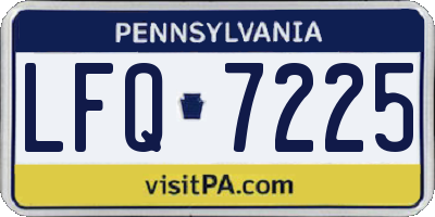 PA license plate LFQ7225