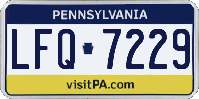 PA license plate LFQ7229