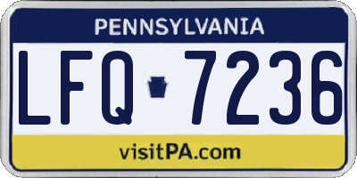 PA license plate LFQ7236