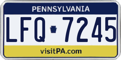 PA license plate LFQ7245