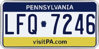 PA license plate LFQ7246