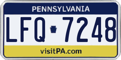 PA license plate LFQ7248