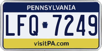 PA license plate LFQ7249