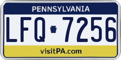 PA license plate LFQ7256