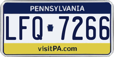 PA license plate LFQ7266