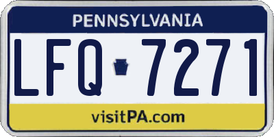 PA license plate LFQ7271
