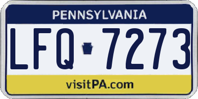 PA license plate LFQ7273