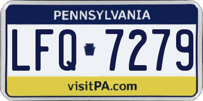 PA license plate LFQ7279