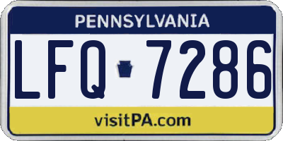 PA license plate LFQ7286