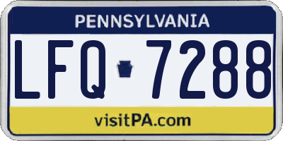 PA license plate LFQ7288