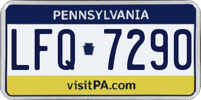 PA license plate LFQ7290