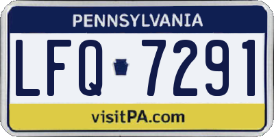 PA license plate LFQ7291