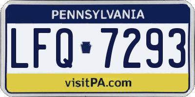 PA license plate LFQ7293