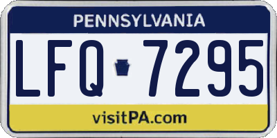 PA license plate LFQ7295