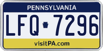 PA license plate LFQ7296