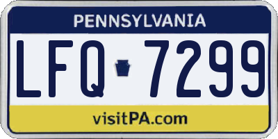 PA license plate LFQ7299
