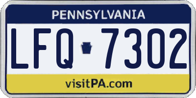 PA license plate LFQ7302