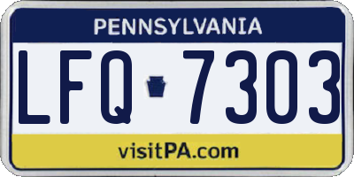 PA license plate LFQ7303