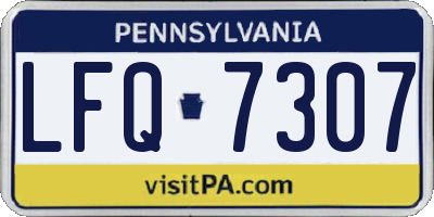 PA license plate LFQ7307
