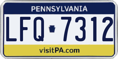 PA license plate LFQ7312