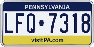 PA license plate LFQ7318
