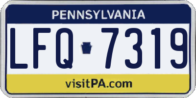 PA license plate LFQ7319
