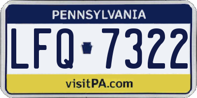 PA license plate LFQ7322