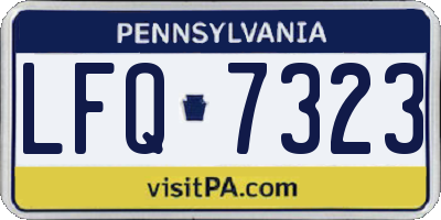 PA license plate LFQ7323