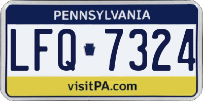 PA license plate LFQ7324