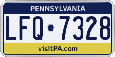 PA license plate LFQ7328