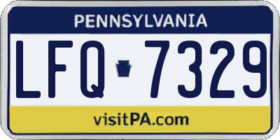 PA license plate LFQ7329