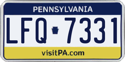 PA license plate LFQ7331
