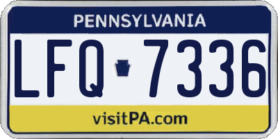 PA license plate LFQ7336
