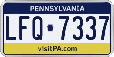 PA license plate LFQ7337