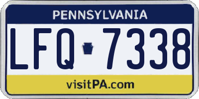 PA license plate LFQ7338