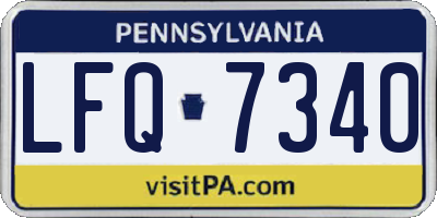 PA license plate LFQ7340