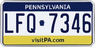 PA license plate LFQ7346