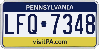 PA license plate LFQ7348
