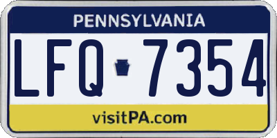 PA license plate LFQ7354