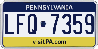 PA license plate LFQ7359