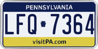 PA license plate LFQ7364