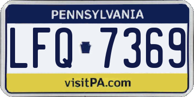 PA license plate LFQ7369